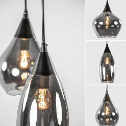 Straluma Hanglamp Cambio 6L zwart + smoke glas mix><noscript><img width=