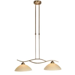 Straluma Hanglamp Capri brons/Glas> Eettafellampen|Woonkamerlampen