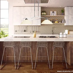 Straluma Hanglamp Capri staal/glas eettafel><noscript><img width=