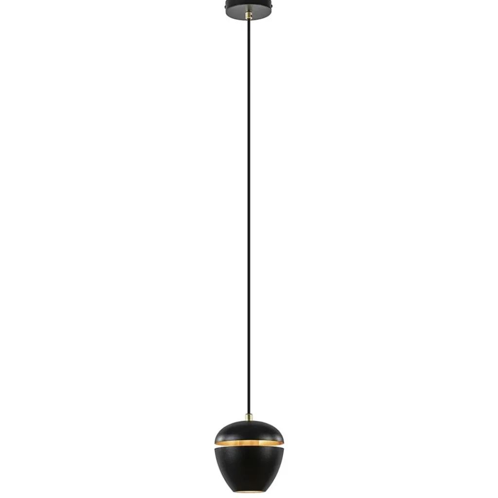 Straluma Hanglamp Claire 1L zwart/matgoud> Eetkamerverlichting|Hanglampen
