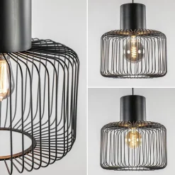 Straluma Hanglamp draad cilinder zwart met klos><noscript><img width=