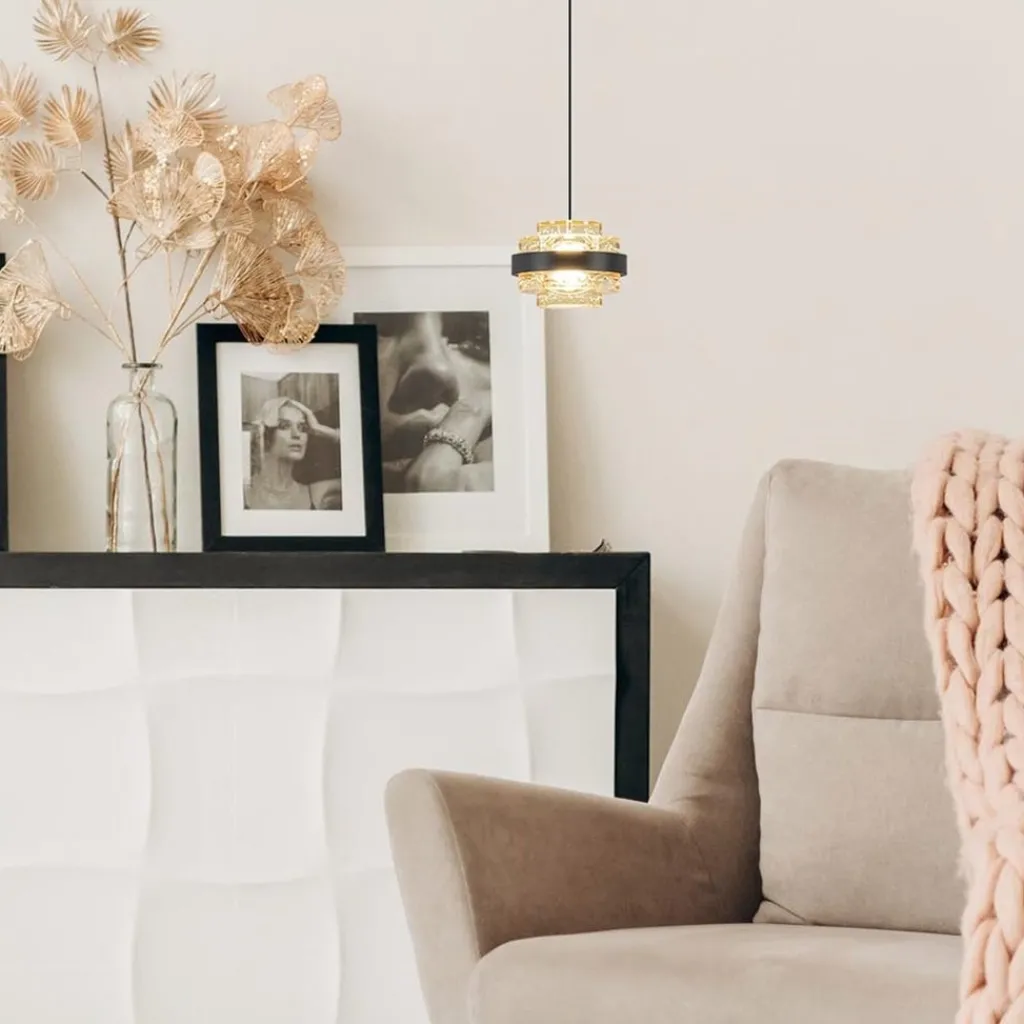 Straluma Hanglamp Dynasty 1L zwart/amber> Hanglampen|LED Hanglampen