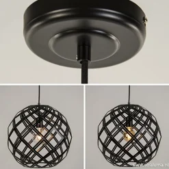 Straluma Hanglamp Emma bol zwart 40cm><noscript><img width=