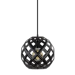 Straluma Hanglamp Emma bol zwart 30cm> Pendel Lampen|Woonkamerlampen