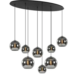 Straluma Hanglamp Fantasy Globe 8L zwart+smoke> Eettafellampen|Keukenverlichting