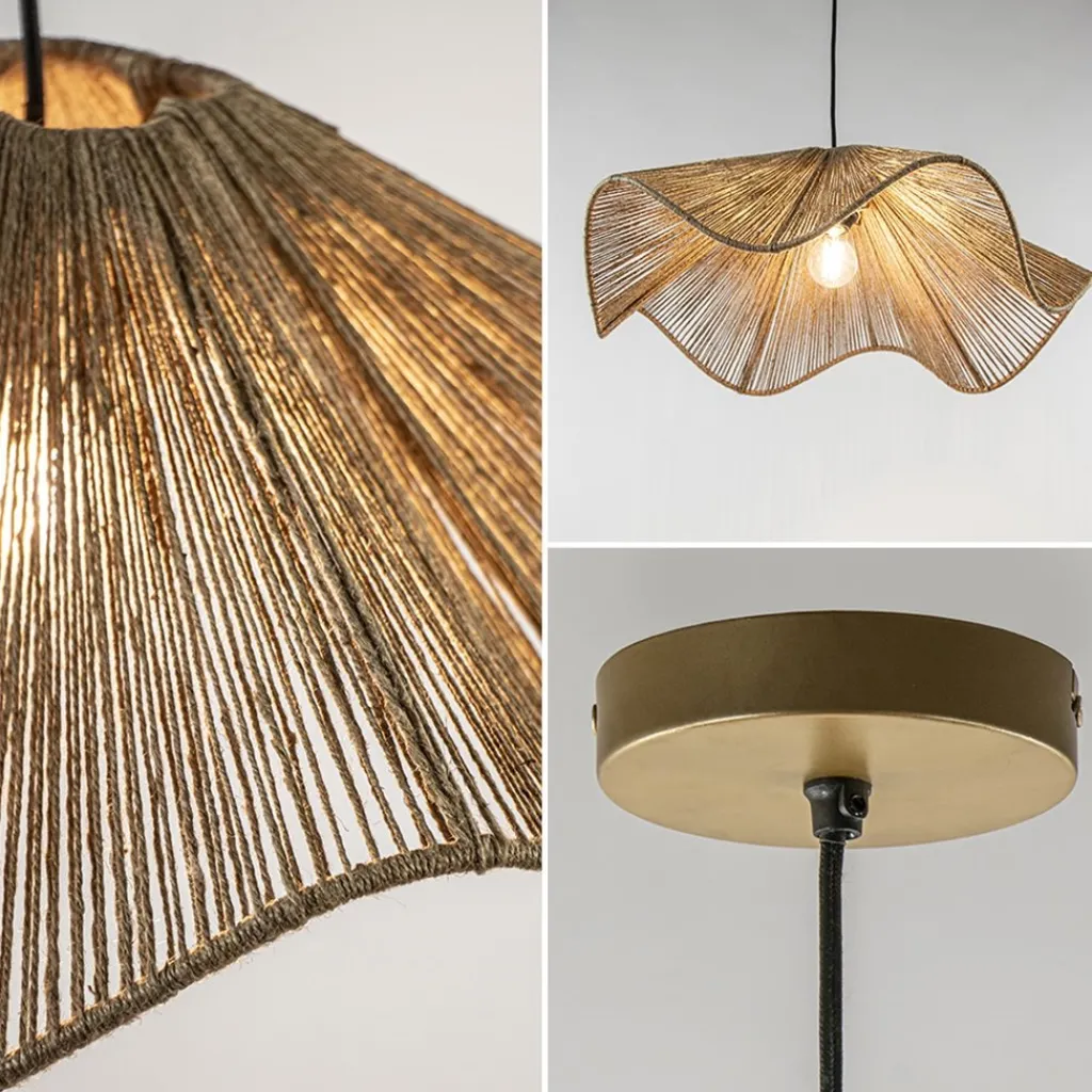 Straluma Hanglamp Fodara jute naturel Light and Living> Hanglampen|Eettafellampen