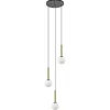 Straluma Hanglamp Globe 3L rond zwart/goud/wit> Eettafellampen|Keukenverlichting