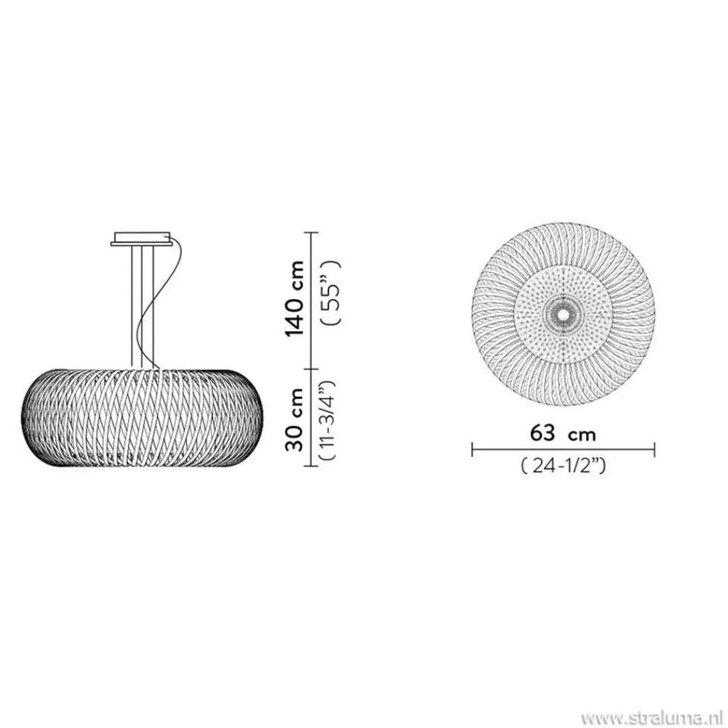 Straluma Hanglamp Kalatos wit> Eettafellampen|Slaapkamerlampen