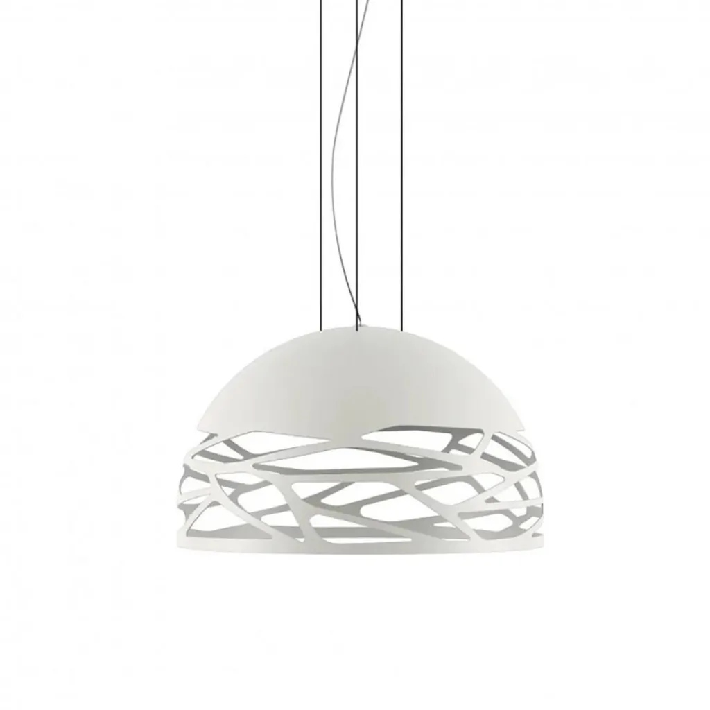 Straluma Hanglamp Kelly koepel 50cm wit> Eettafellampen|Woonkamerlampen