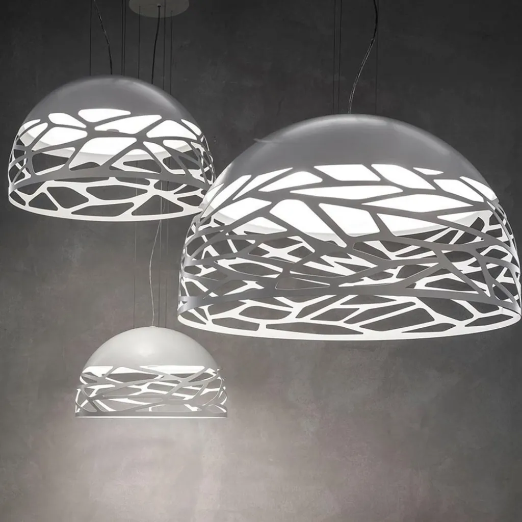 Straluma Hanglamp Kelly koepel 50cm wit> Eettafellampen|Woonkamerlampen