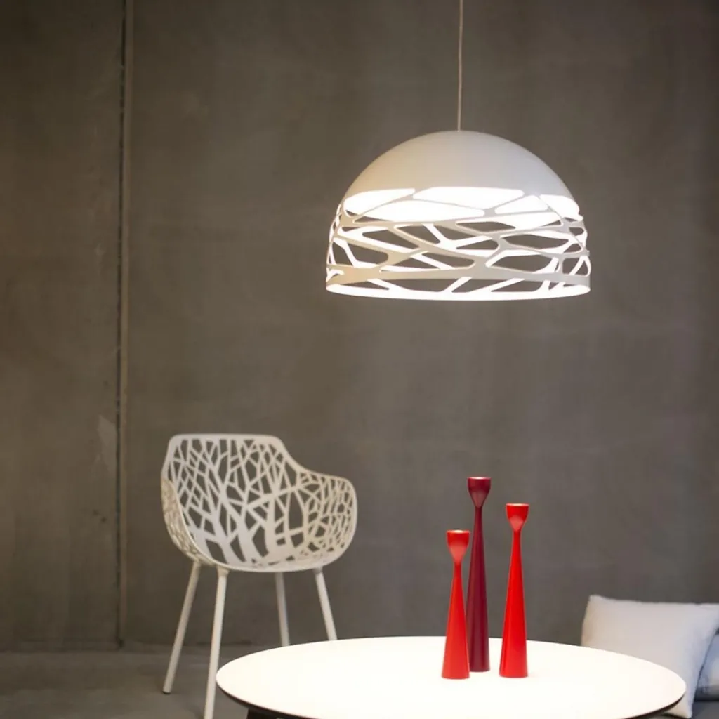 Straluma Hanglamp Kelly koepel 50cm wit> Eettafellampen|Woonkamerlampen