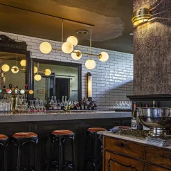 Straluma Hanglamp 6L brass met opaal bolglas><noscript><img width=