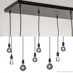 Straluma Hanglamp 8L plaat 110cm zwart ex.e27 lb><noscript><img width=