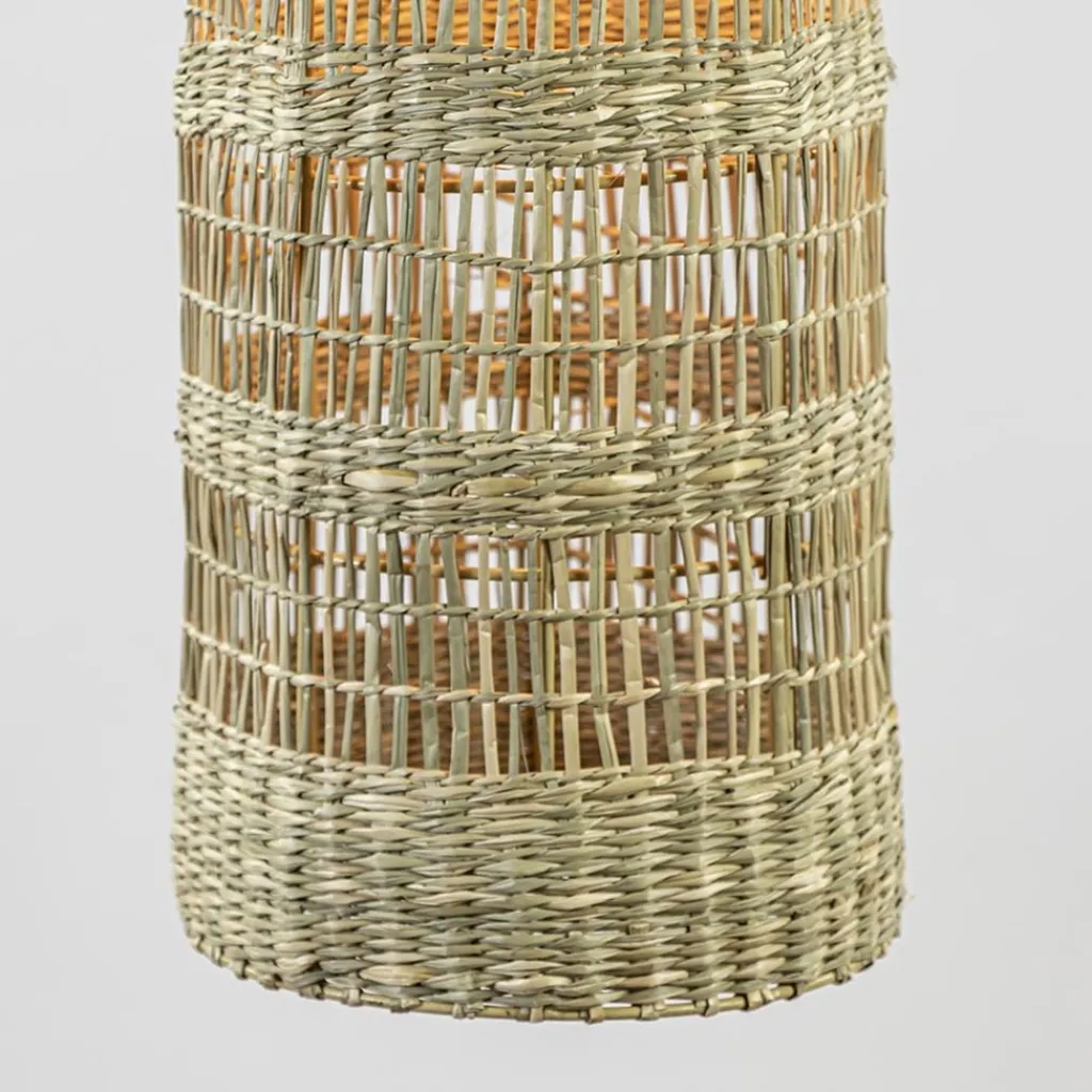 Straluma Hanglamp Latika smal zeegras naturel met zwart> Light and Living|Woonkamerlampen