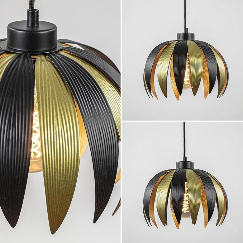 Straluma Hanglamp leaves mat zwart met goud> Kantoorverlichting|Hanglampen