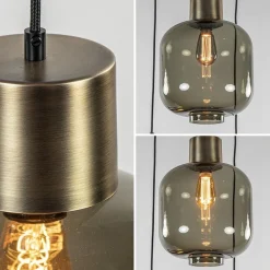 Straluma Hanglamp Lett 3L rond zw/brons smoke mix><noscript><img width=