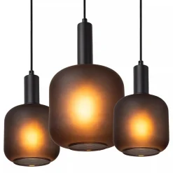 Straluma Hanglamp 7-lichts ovaal met mat zwart glas><noscript><img width=