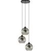 Straluma Hanglamp 3-lichts rond glas smoke 25 cm> Eettafellampen|Pendel Lampen