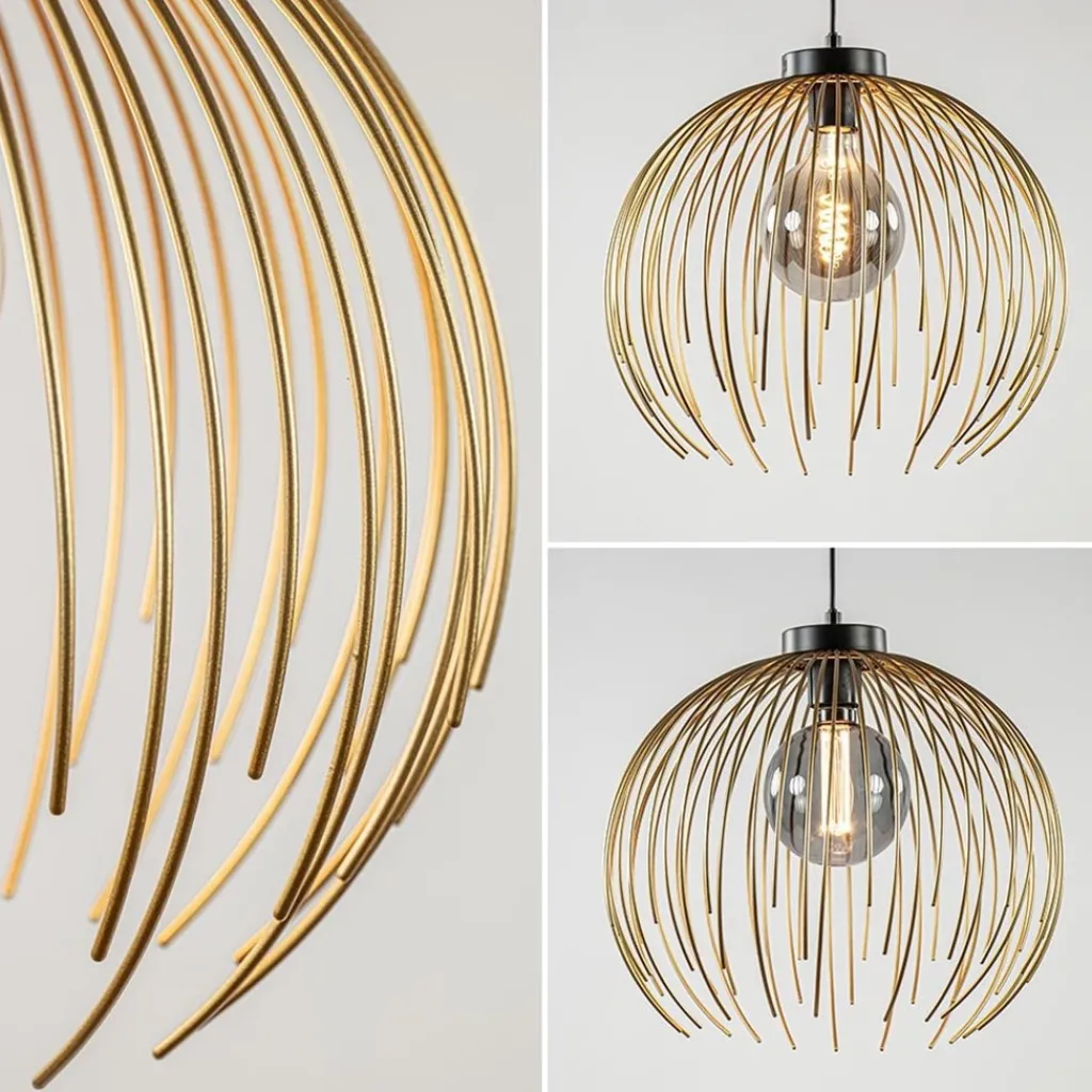 Straluma Hanglamp Nest matgoud/zwart> Eettafellampen|Eetkamerverlichting