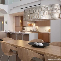 Straluma Hanglamp Pablo ovaal ambachtelijk zilver><noscript><img width=