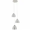 Straluma Hanglamp rond 3-lichts alu draad/glas> Eettafellampen|Draadlampen
