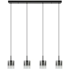 Straluma Hanglamp Salerno 4L zwart/gradient smoke> Hanglampen|Eettafellampen