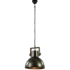 Straluma Hanglamp Shelly industrieel bruin/hout> Eettafellampen|Light and Living