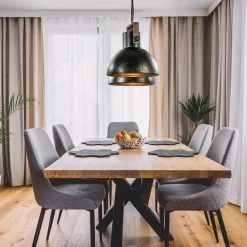 Straluma Hanglamp Shelly 2-lichts brons/hout><noscript><img width=