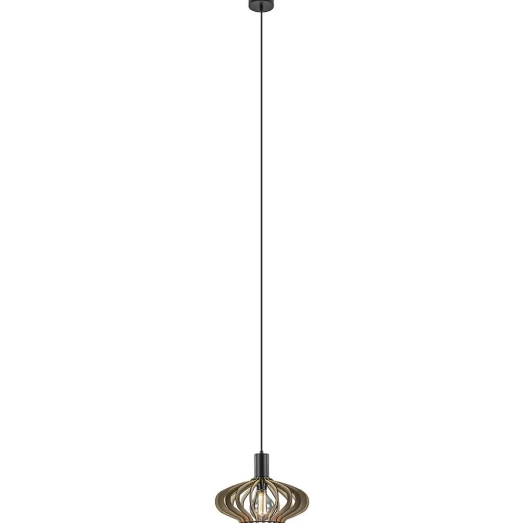 Straluma Hanglamp Ufo naturel hout 35cm> Keukenverlichting|Eetkamerverlichting
