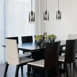 Straluma Hanglamp Ventotto 3l zwart/smoke glas><noscript><img width=