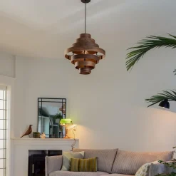 Straluma Hanglamp Walnut  zwart / walnoot hout><noscript><img width=