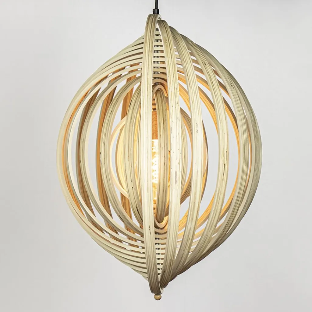 Straluma Hanglamp Woody 59 hout naturel> Eettafellampen|Woonkamerlampen
