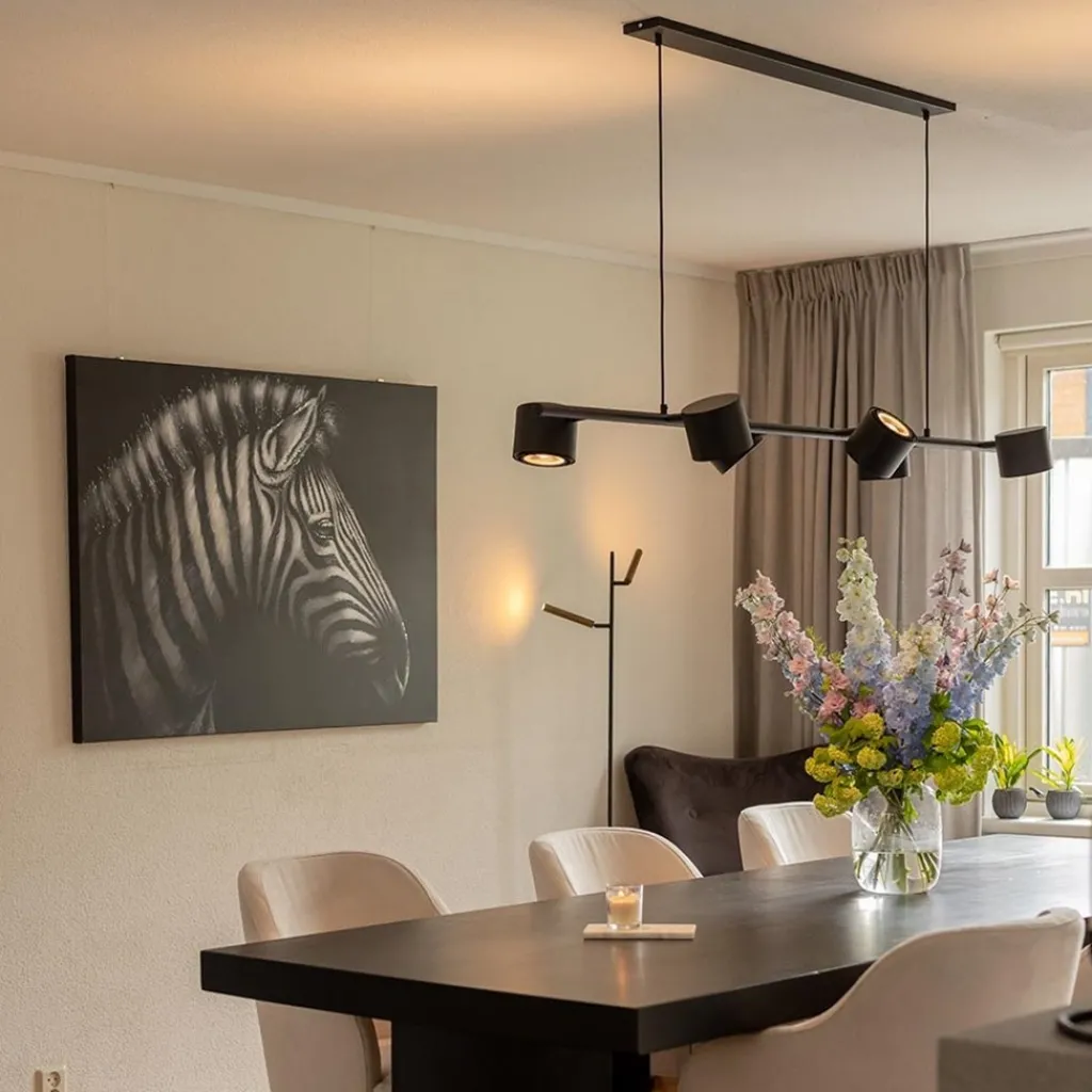 Straluma Hanglamp zwart 6L spot incl. gu10-111> Hanglampen|Kantoorverlichting