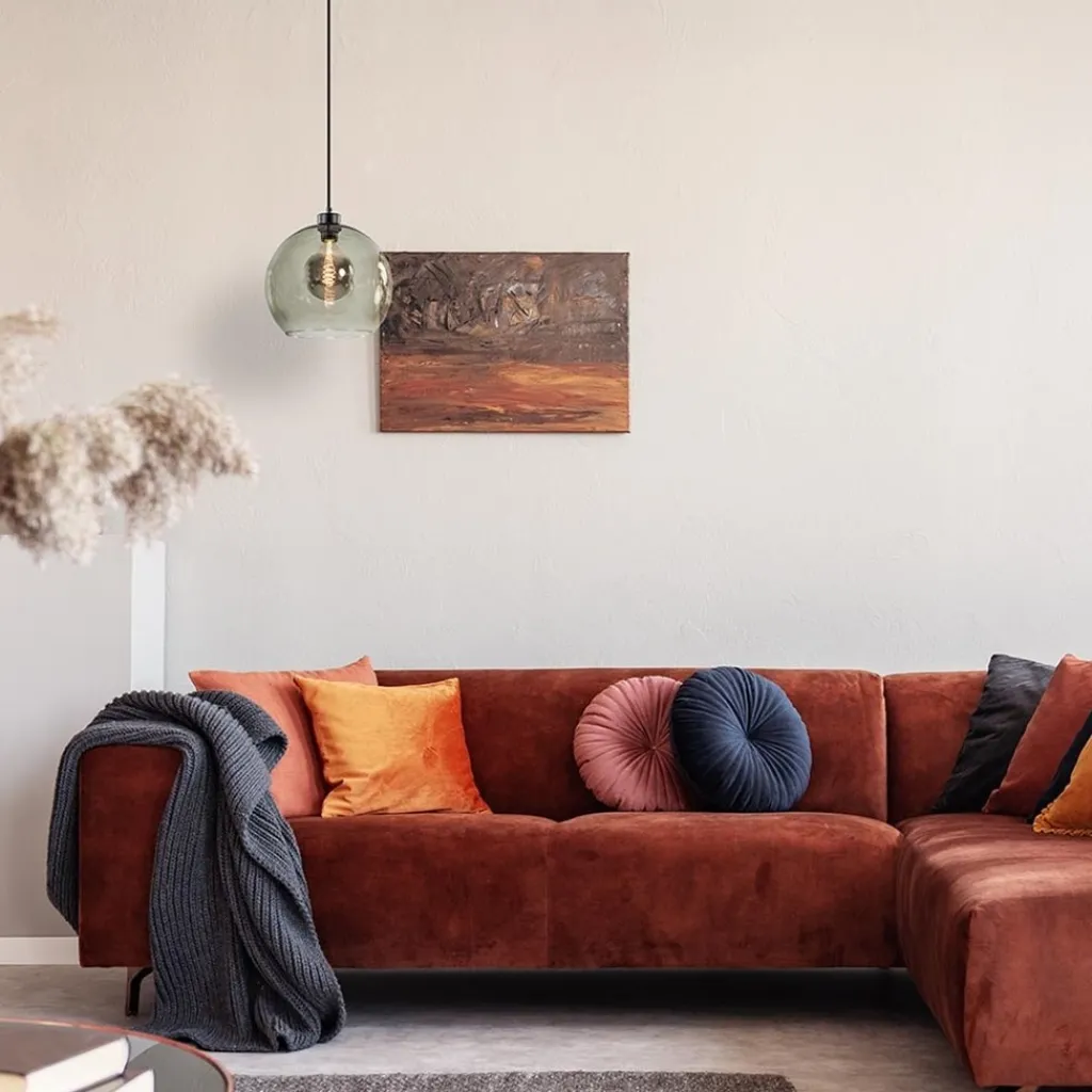 Straluma Hanglamp zwart met smoke glas 30cm> Nachtkastlampen|Keukenverlichting