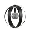 Straluma Hanglamp zwart metalen ringen 40 cm> Hanglampen|Industriële Verlichting
