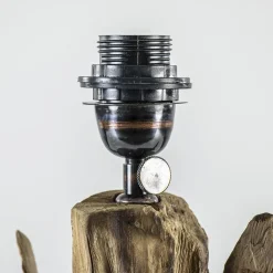 Straluma Houten lampvoet Ikal Light and Living exclusief kap><noscript><img width=