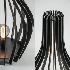 Straluma Houten tafel/vloerlamp mat zwart><noscript><img width=