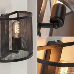 Straluma Industrieel landelijke wandlamp met gaas><noscript><img width=