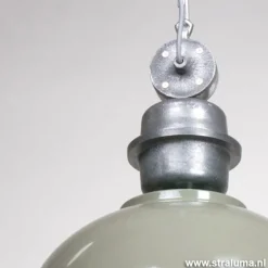 Straluma Industriele hanglamp olijf metaal Bikkel><noscript><img width=