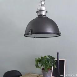 Straluma Industriele hanglamp zwart voor eettafel><noscript><img width=