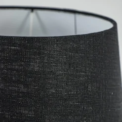 Straluma Kap Bridge zwart linnen 30x18> Lampenkappen|Landelijke Verlichting