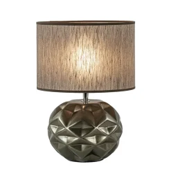 Straluma Keramieken tafellamp bruin met bruine kap> Tafellampen|Schemerlampen