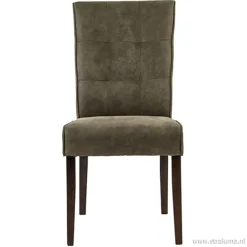 Straluma Klassiek landelijke eetkamerstoel olijf, poot koloniaal> Eetkamerstoelen