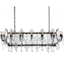 Straluma Klassieke eettafelhanglamp met kristal> Eettafellampen|Kroonluchters