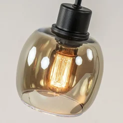 Straluma Klassieke 2-lichts tafellamp zwart met smoke glas><noscript><img width=