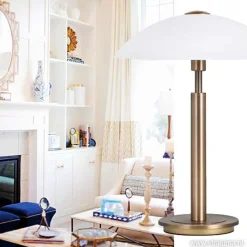 Straluma Klassieke tafellamp brons touchdimmer><noscript><img width=