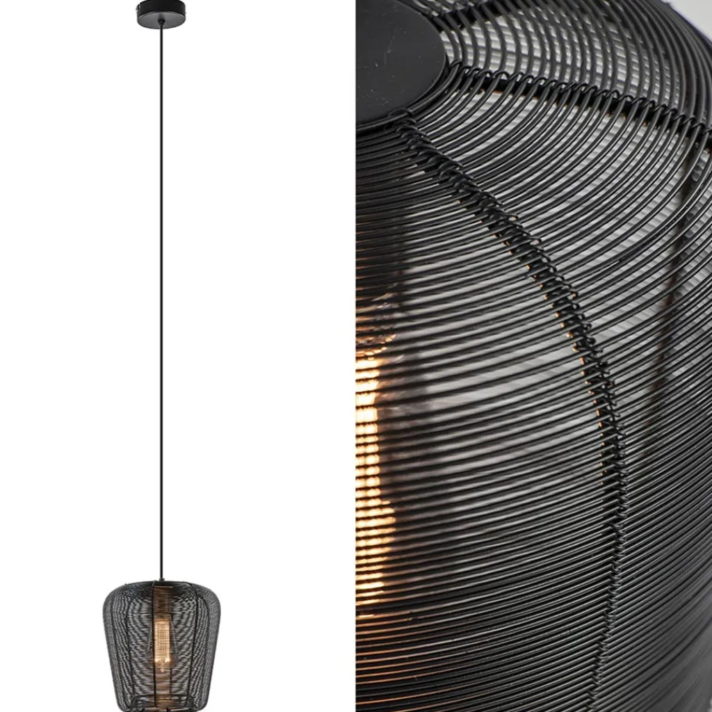 Straluma Kleine draad hanglamp Adeta mat zwart> Draadlampen|Light and Living