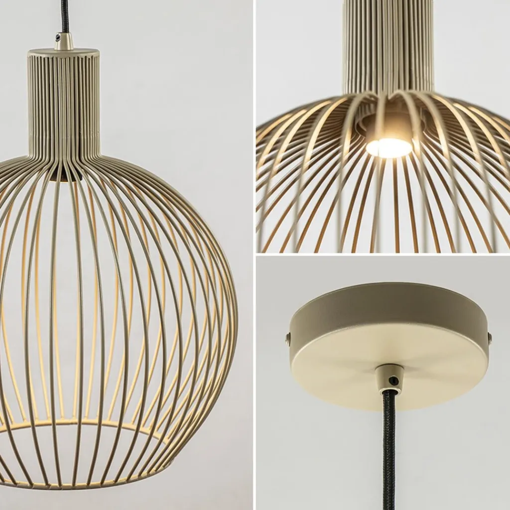 Straluma kleine draad hanglamp mat zand met zwart> Hanglampen|Eettafellampen