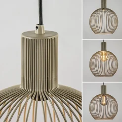 Straluma kleine draad hanglamp mat zand met zwart><noscript><img width=