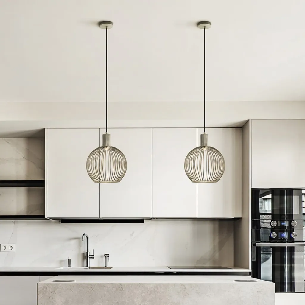 Straluma kleine draad hanglamp mat zand met zwart> Hanglampen|Eettafellampen